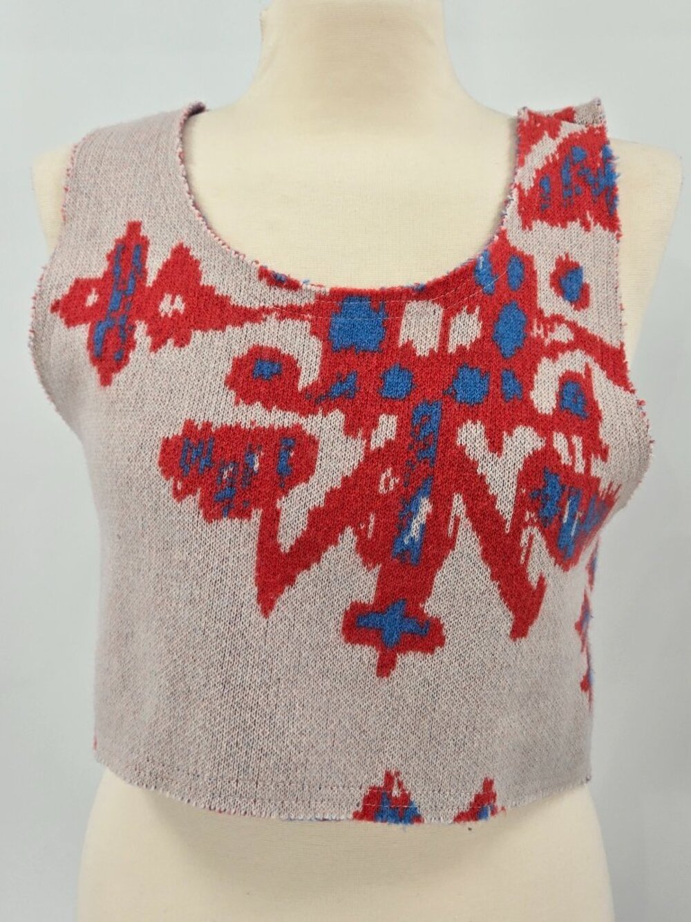 Baja East 100% Cashmere Sweater Vest Ikat Southwest Western